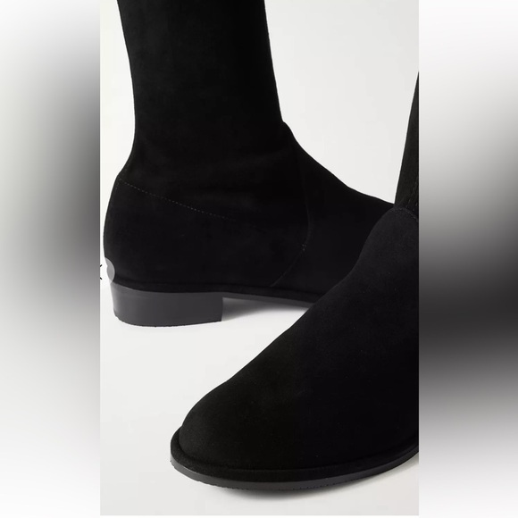 Stuart Weitzman Lowland Over the Knee Suede Boots Womens Size‎ 7.5 OTK Black - Picture 6 of 8